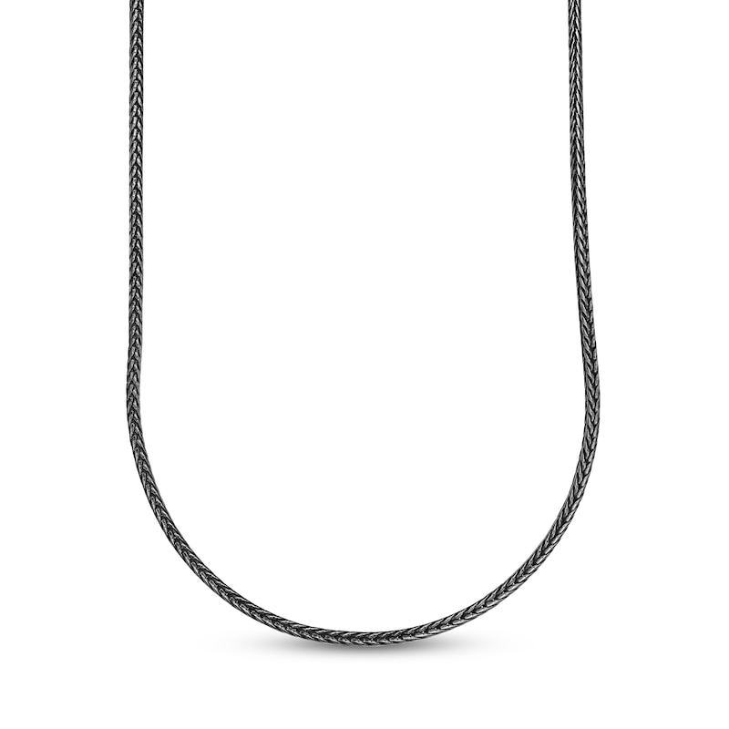 Main Image 1 of Men's 3.5mm Snake Chain Antique-Finish Necklace in Solid Stainless Steel  with Black IP - 24"