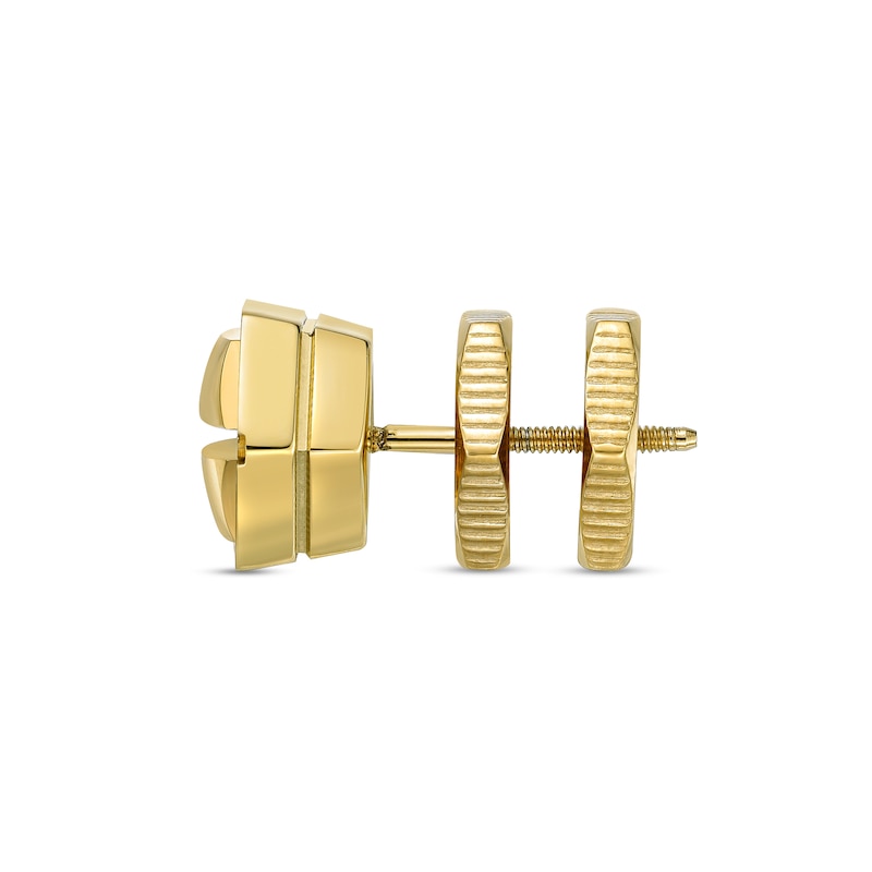 Main Image 2 of Men's Single Hex Bolt Stud Earring in Stainless Steel with Gold-Tone IP