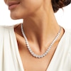 Thumbnail Image 2 of 7 CT. T.W. Multi-Diamond Graduated Necklace in 10K White Gold