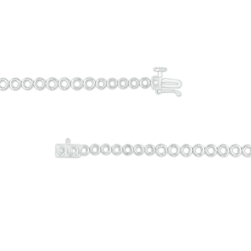 Main Image 3 of 7 CT. T.W. Multi-Diamond Graduated Necklace in 10K White Gold