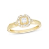 Thumbnail Image 0 of 1/4 CT. T.W. Princess-Cut Diamond Cushion-Shaped Frame Promise Ring in 10K Gold