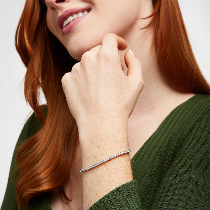 Main Image 2 of 3 CT. T.W. Diamond Tennis Bracelet in 14K White Gold – 7.25"
