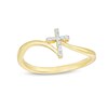 Thumbnail Image 1 of 1/20 CT. T.W. Diamond Bypass Cross Ring in 10K Gold