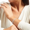 Thumbnail Image 2 of 3-1/2 CT. T.W. Oval-Shaped Multi-Diamond Line Bracelet in 10K White Gold – 7.25"