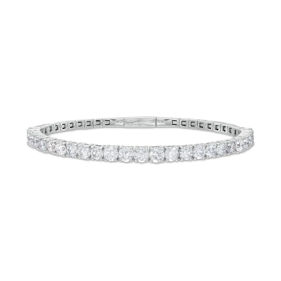 4-3/4 CT. T.w. Certified Lab-Grown Diamond Line Flexible Bangle in 14K White Gold (F/Si2) - 6.75"