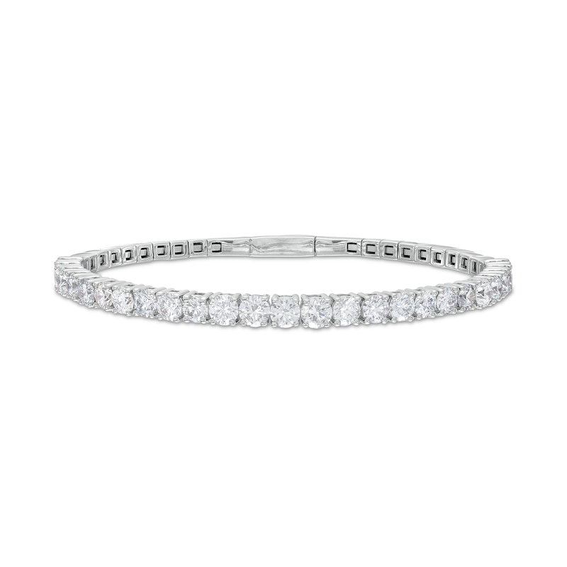 Main Image 1 of 4-3/4 CT. T.W. Certified Lab-Grown Diamond Line Flexible Bangle in 14K White Gold (F/SI2) - 6.75"