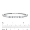 Thumbnail Image 2 of 4-3/4 CT. T.W. Certified Lab-Grown Diamond Line Flexible Bangle in 14K White Gold (F/SI2) - 6.75"