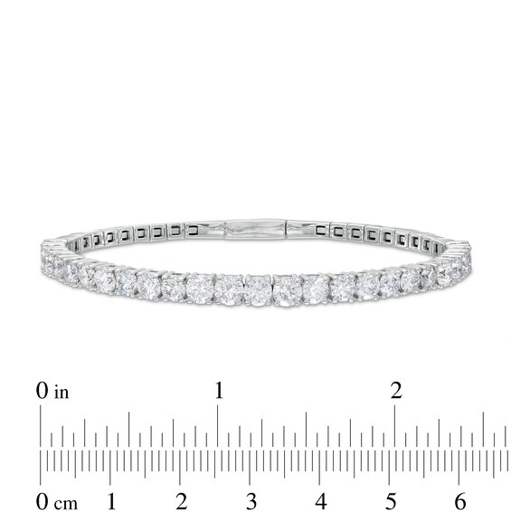 4-3/4 CT. T.w. Certified Lab-Grown Diamond Line Flexible Bangle in 14K White Gold (F/Si2) - 6.75"