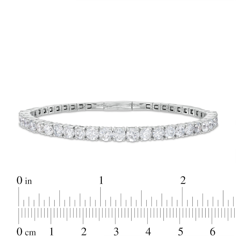 Main Image 2 of 4-3/4 CT. T.W. Certified Lab-Grown Diamond Line Flexible Bangle in 14K White Gold (F/SI2) - 6.75"