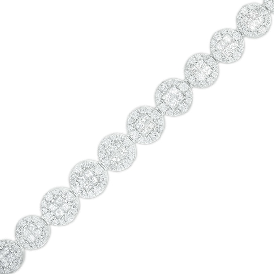 6 CT. T.w. Multi-Diamond Line Bracelet in 10K White Gold – 7.25"
