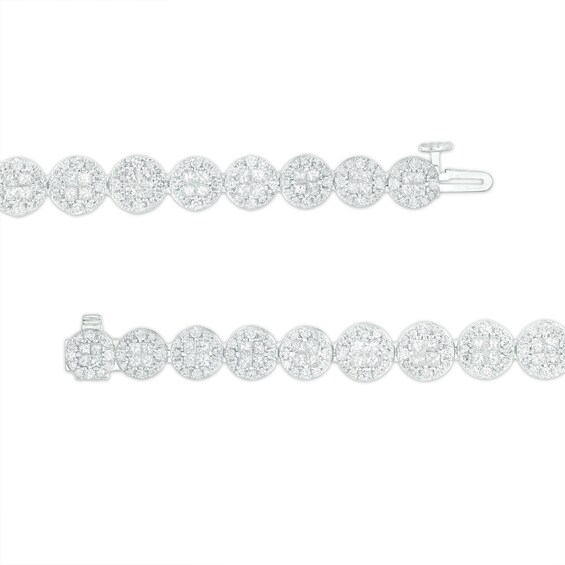 6 CT. T.w. Multi-Diamond Line Bracelet in 10K White Gold â 7.25"