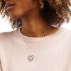Thumbnail Image 2 of 1/2 CT. T.W. Diamond Slanted Double Heart Pendant in Sterling Silver