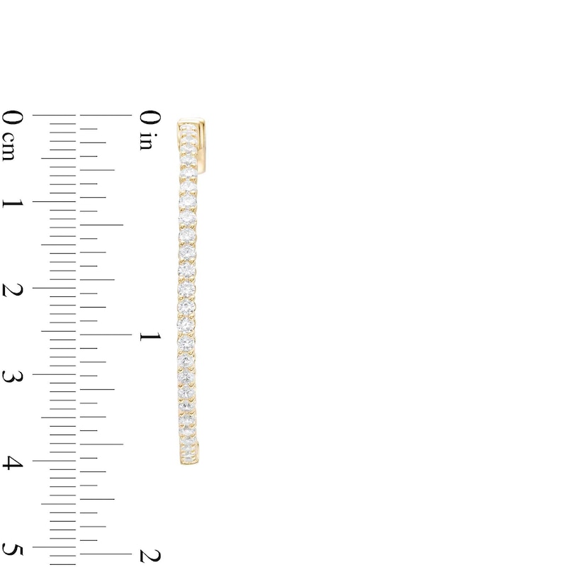 Main Image 3 of 3 CT. T.W. Diamond Inside-Out Hoop Earrings in 14K Gold