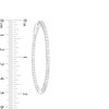 Thumbnail Image 3 of 5 CT. T.W. Diamond Inside-Out Hoop Earrings in 14K White Gold