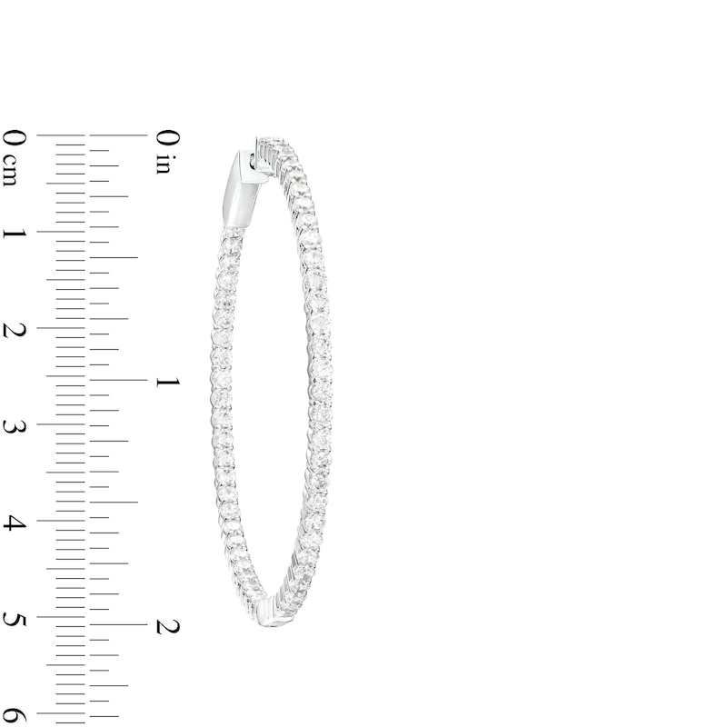 Main Image 3 of 5 CT. T.W. Diamond Inside-Out Hoop Earrings in 14K White Gold