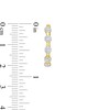 Thumbnail Image 3 of 3/8 CT. T.W. Multi-Diamond Station Hoop Earrings in 10K Gold