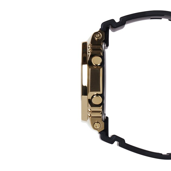 Ladies' Casio G-Shock Classic Gold-Tone IP Black Resin Strap Watch with Black Dial (Model: Gms2100Gb-1A)