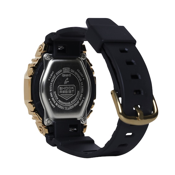 Ladies' Casio G-Shock Classic Gold-Tone IP Black Resin Strap Watch with Black Dial (Model: Gms2100Gb-1A)