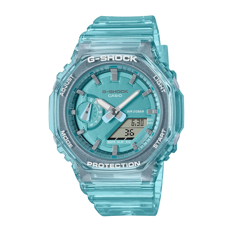 Main Image 1 of Ladies' Casio G-Shock Classic Clear Blue Resin Strap Watch (Model: GMAS2100SK2A)