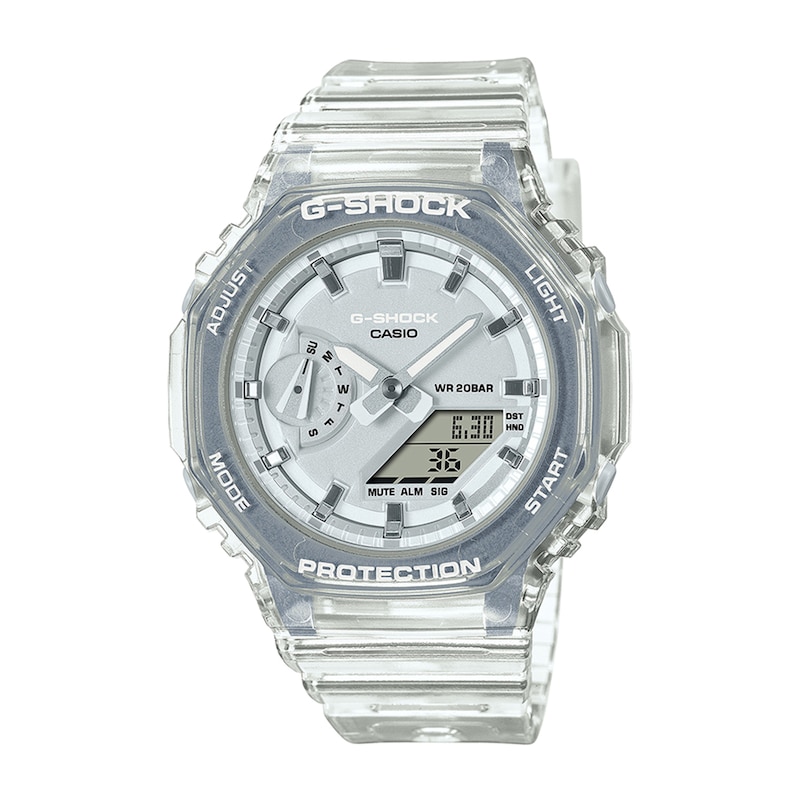 Main Image 1 of Ladies' Casio G-Shock Classic Clear Resin Strap Watch (Mode: GMAS2100SK7A)