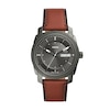 Thumbnail Image 1 of Men's Fossil Machine Gunmetal Grey Brown Leather Strap Watch with Grey Dial (Model: FS5900)