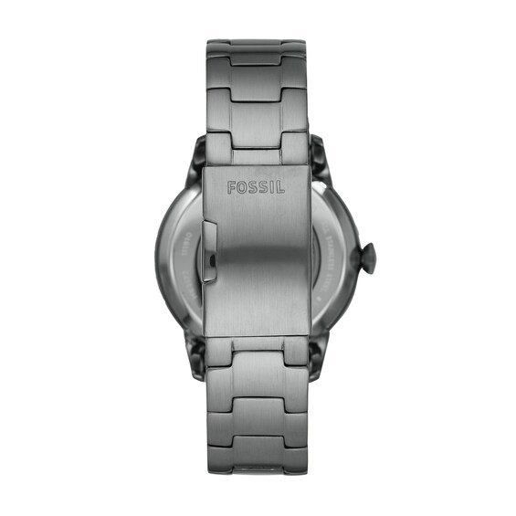 Men's Fossil Townsman Auto Gunmetal Grey Chronograph Automatic Watch with Black Skeleton Dial (Model: Me3172)