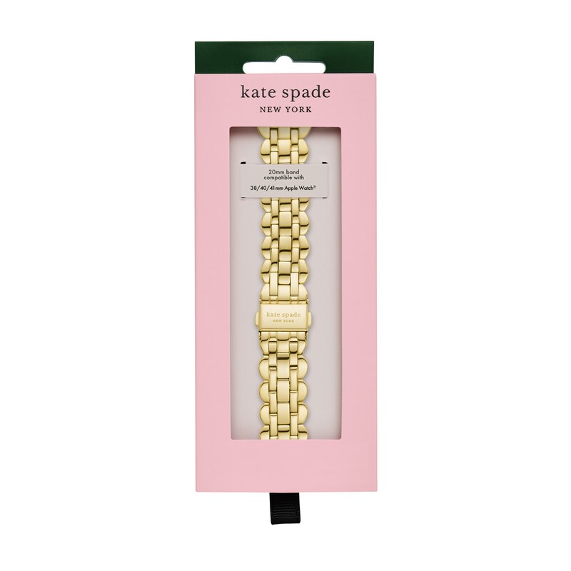 Main Image 3 of Ladies' Kate Spade Apple Straps Gold-Tone IP Interchangeable Scallop Link Band Attachment (Model: KSS0143)
