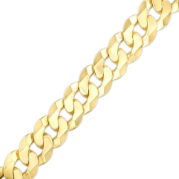 Men's 10.9mm Solid Curb Chain Bracelet in 10K Gold - 8.5&quot;