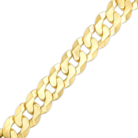10.9mm Curb Chain Bracelet in Solid 10K Gold - 8.5"