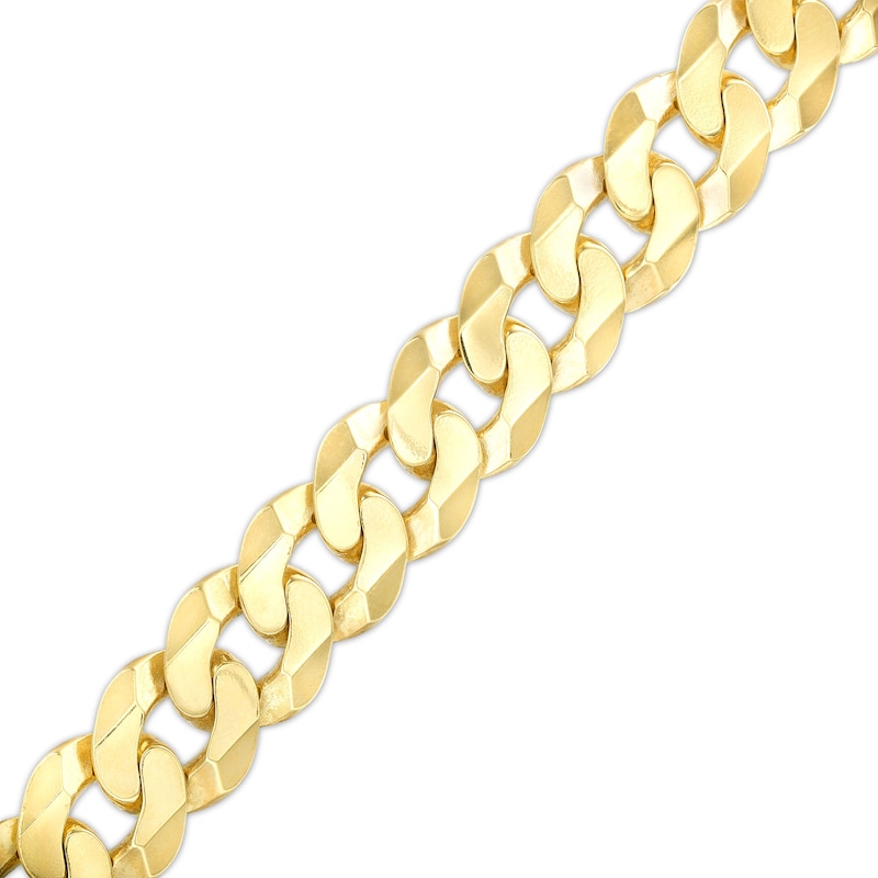 Men's 10.9mm Solid Curb Chain Bracelet in 10K Gold - 8.5"