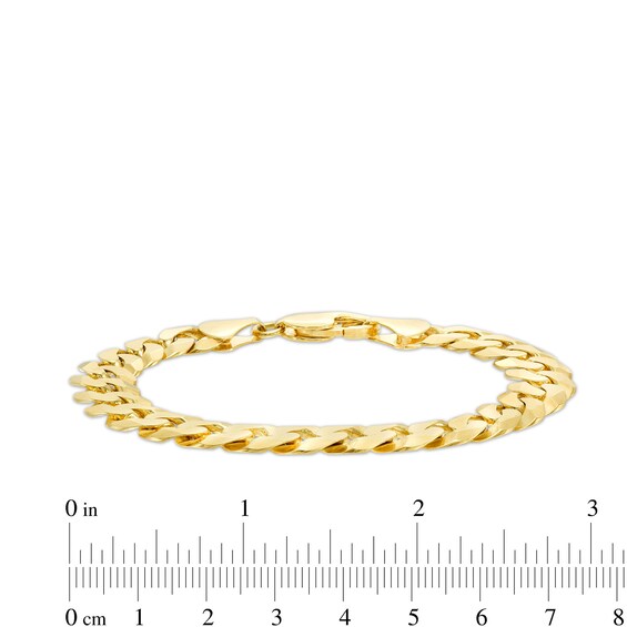 10.9mm Curb Chain Bracelet in Solid 10K Gold - 8.5"