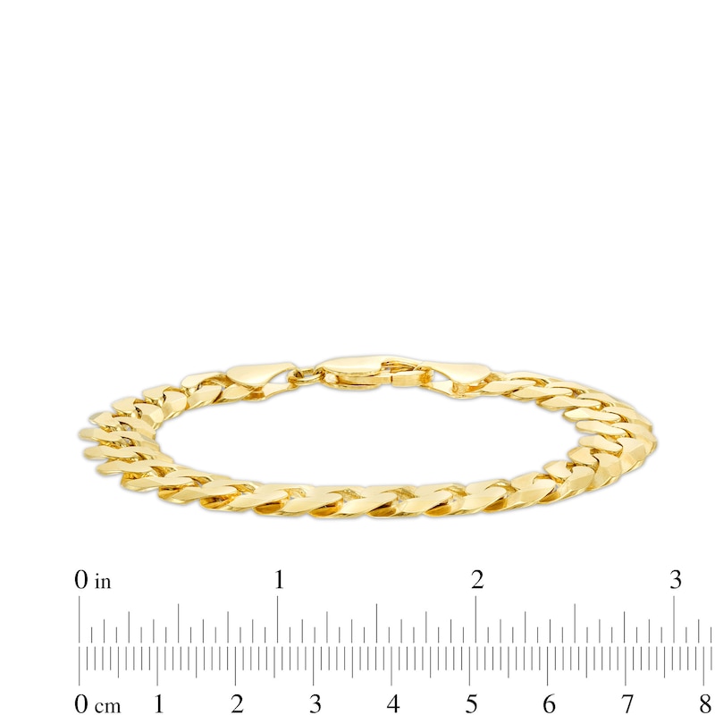 Men's 10.9mm Curb Chain Bracelet in Solid 10K Gold - 8.5"