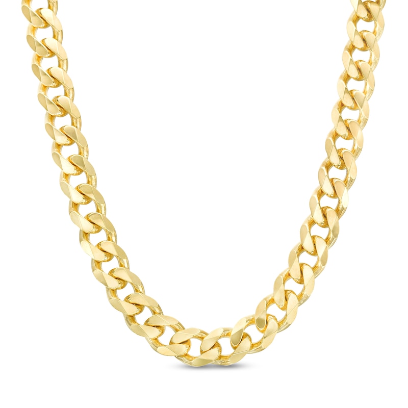Main Image 1 of Men's 9.9mm Curb Chain Necklace in Solid 14K Gold - 22"