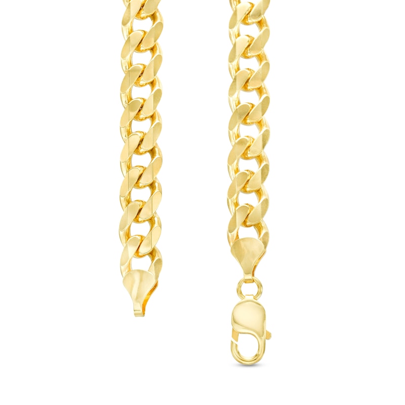 Men's 9.9mm Curb Chain Necklace in Solid 14K Gold - 22"