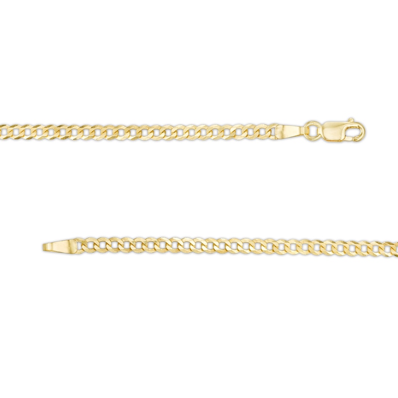 2.7mm Curb Chain Bracelet in Solid 14K Gold - 7.5"