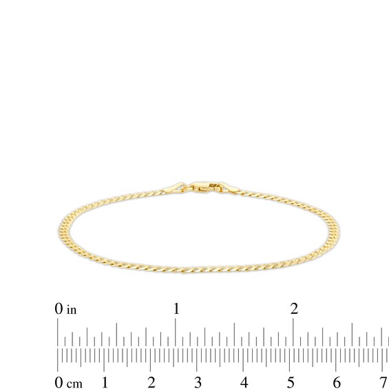 2.7mm Curb Chain Bracelet in Solid 14K Gold - 7.5"