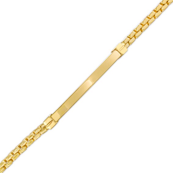 Curved ID Link Bracelet in 10K Gold â 9"