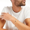 Thumbnail Image 1 of Men's Curved ID Link Bracelet in 10K Gold – 9"