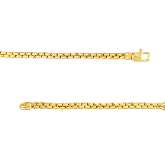 Men's Curved ID Link Bracelet in 10K Gold â 9"