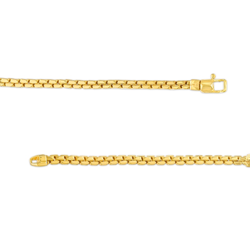 Main Image 3 of Men's Curved ID Link Bracelet in 10K Gold – 9&quot;