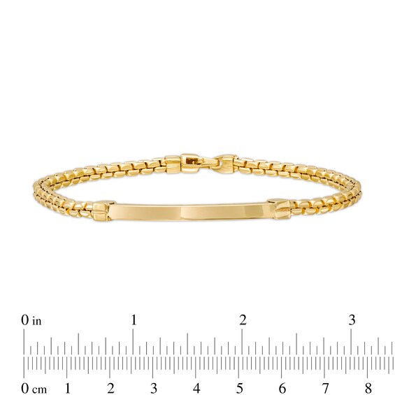 Men's Curved ID Link Bracelet in 10K Gold â 9"