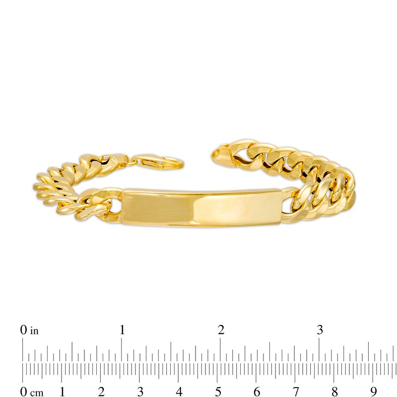 Men's Cuban Curb Chain ID Bracelet in 10K Gold – 8.5"