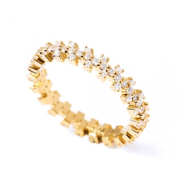 PDPAOLA™ at Zales 5/8 CT. T.W. Lab-Created Diamond Scatter Eternity Band in 14K Gold - Size 6.75