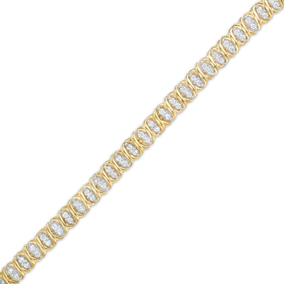 1 CT. T.w. Diamond Line Bracelet in 10K Gold â 7.25"