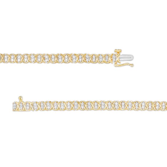 1 CT. T.w. Diamond Line Bracelet in 10K Gold â 7.25"