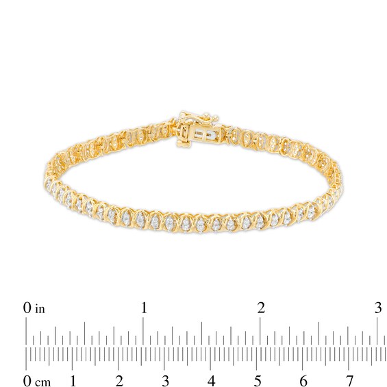 1 CT. T.w. Diamond Line Bracelet in 10K Gold â 7.25"
