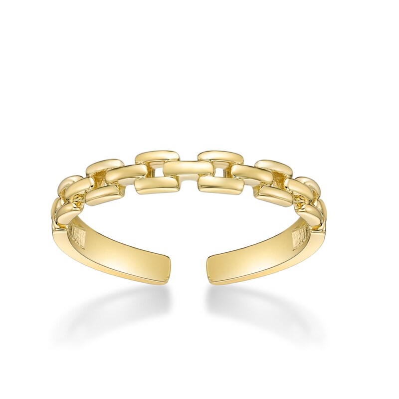 Link Chain Adjustable Open Toe Ring in 10K Gold Zales