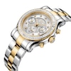 Thumbnail Image 2 of JBW Laurel 1/10 CT. T.W. Diamond and Crystal Accent Two-Tone Chronograph Watch with Silver-Tone Dial (Model: J6330F)