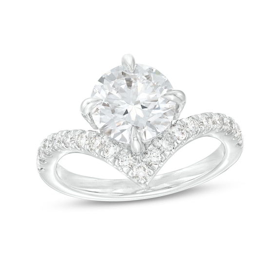 You're the One™ 2-1/3 CT. T.w. Certified Lab-Grown Diamond Chevron Engagement Ring in 14K White Gold (F/Si2)