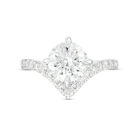 You're the One™ 2-1/3 CT. T.w. Certified Lab-Grown Diamond Chevron Engagement Ring in 14K White Gold (F/Si2)